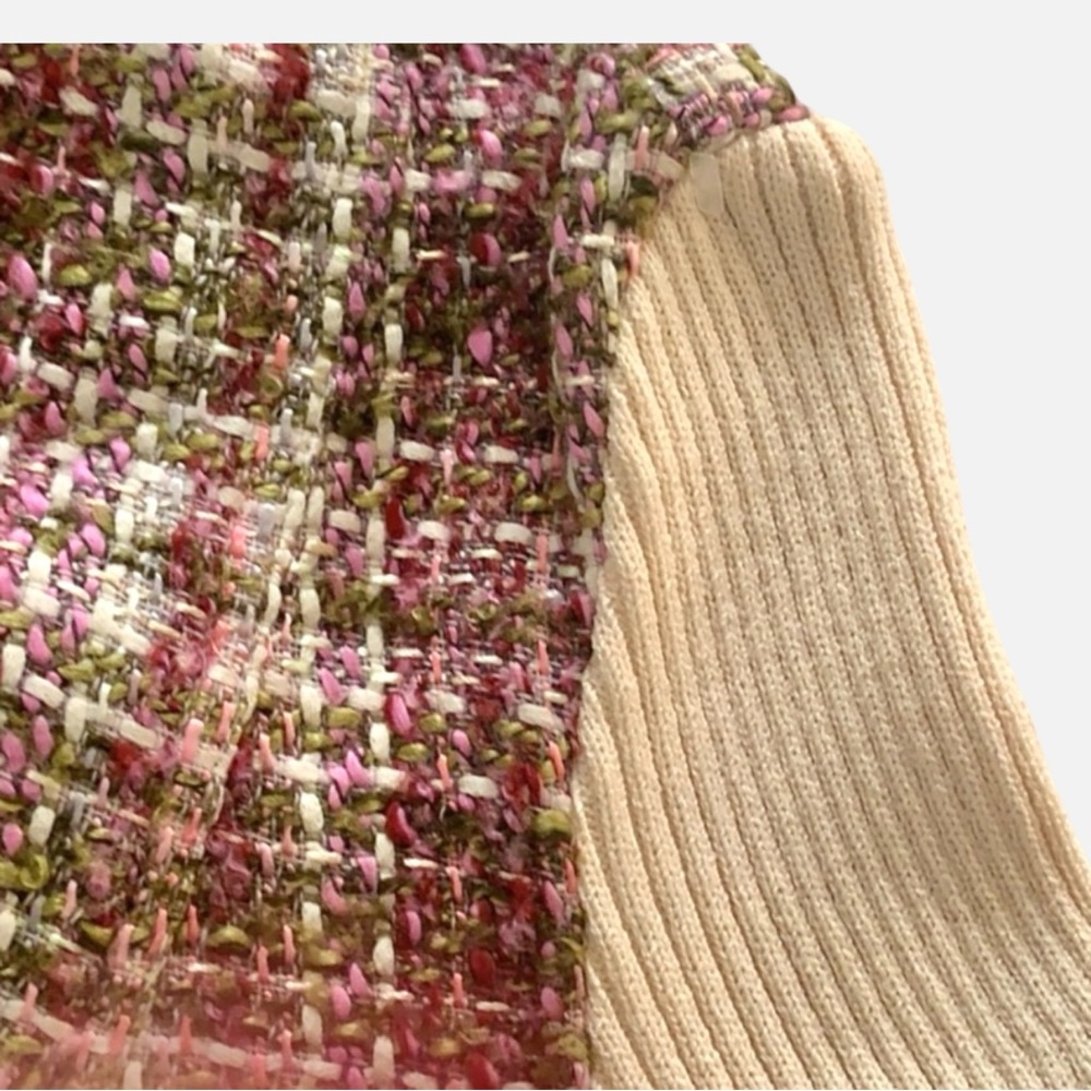 ST JOHN SPORT size M pink tweed jacket in great condition - Picture 8 of 8